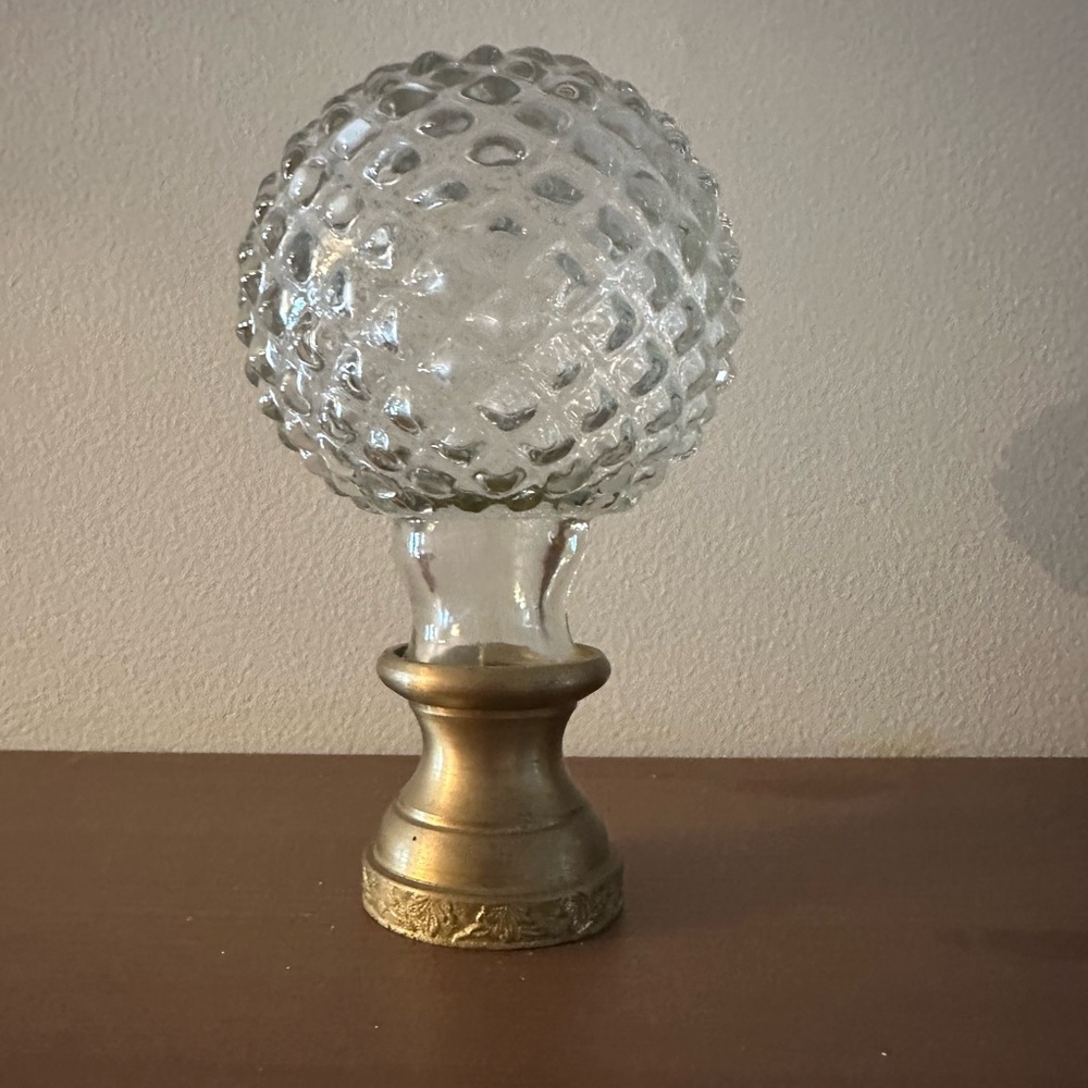 Textured Glass‎ Globe with Gold Base decor Anthorpologie Style